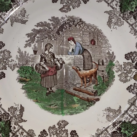 Copeland Spodes Byron Series No. 1 quartered plate Copeland England 9.5". - Picture 2 of 5
